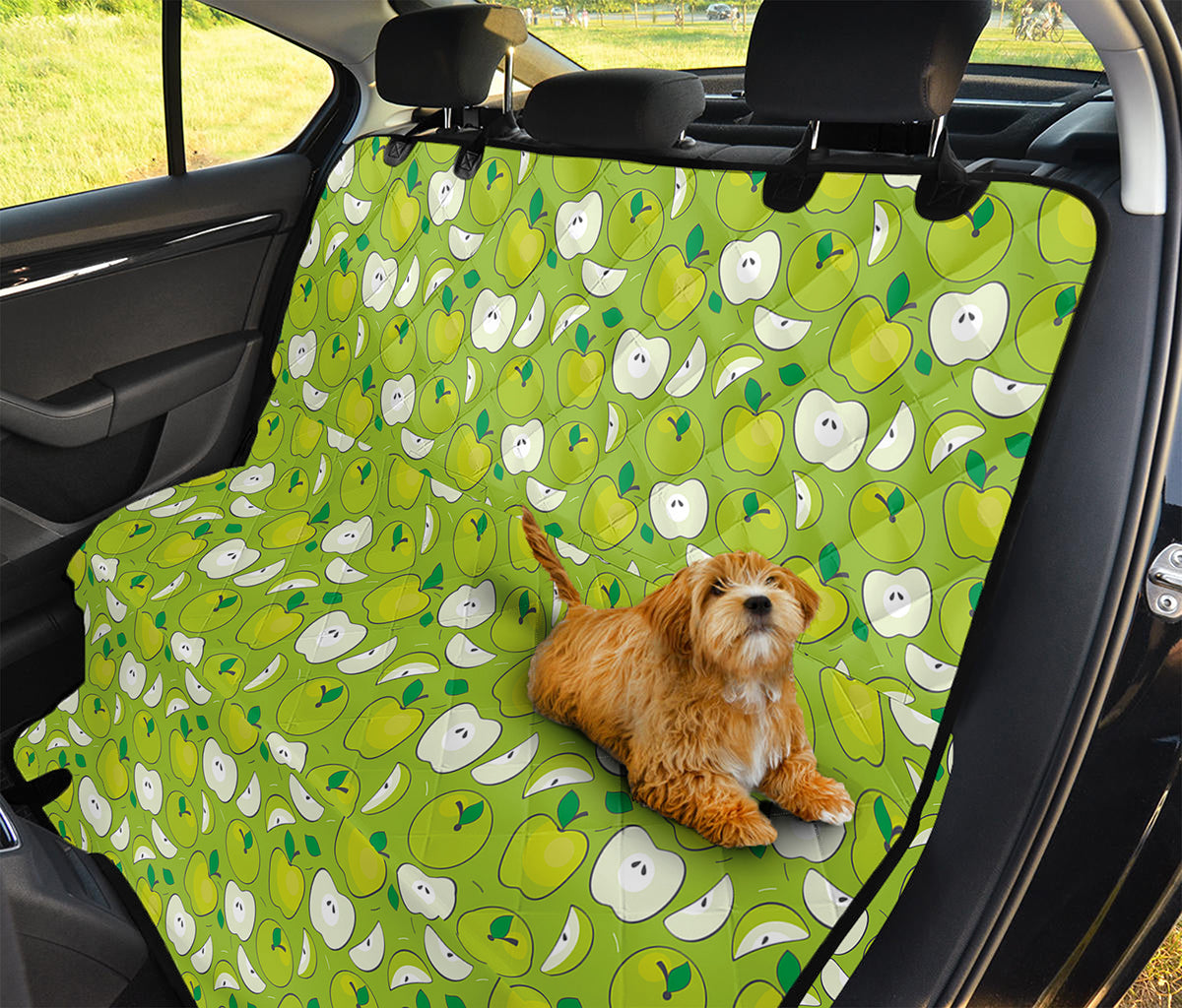 Green Apple Fruit Pattern Print Pet Car Back Seat Cover