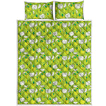 Green Apple Fruit Pattern Print Quilt Bed Set