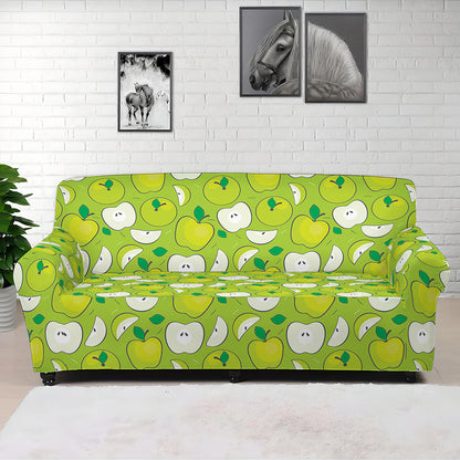 Green Apple Fruit Pattern Print Sofa Cover