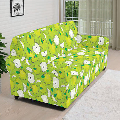 Green Apple Fruit Pattern Print Sofa Cover
