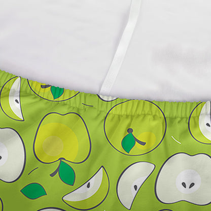 Green Apple Fruit Pattern Print Sofa Cover