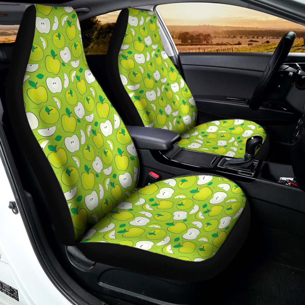 Green Apple Fruit Pattern Print Universal Fit Car Seat Covers