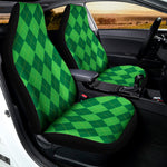 Green Argyle Pattern Print Universal Fit Car Seat Covers