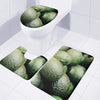 Green Avocado Print 3 Piece Bath Mat Set