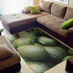 Green Avocado Print Area Rug