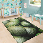 Green Avocado Print Area Rug