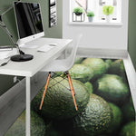 Green Avocado Print Area Rug