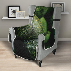 Green Avocado Print Armchair Protector