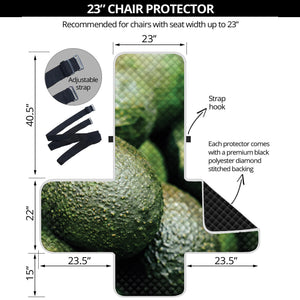 Green Avocado Print Armchair Protector