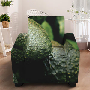 Green Avocado Print Armchair Slipcover