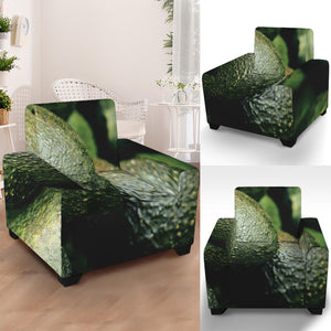 Green Avocado Print Armchair Slipcover