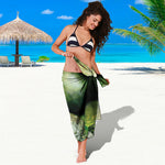 Green Avocado Print Beach Sarong Wrap