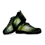 Green Avocado Print Black Sneakers