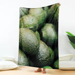 Green Avocado Print Blanket