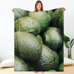 Green Avocado Print Blanket