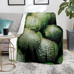 Green Avocado Print Blanket