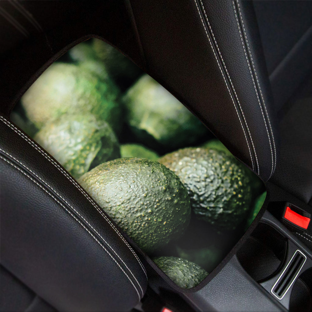 Green Avocado Print Car Center Console Cover