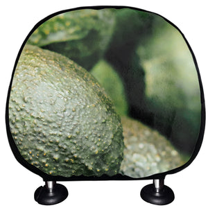 Green Avocado Print Car Headrest Covers