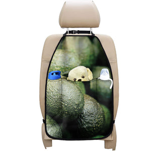 Green Avocado Print Car Seat Organizers