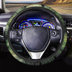 Green Avocado Print Car Steering Wheel Cover