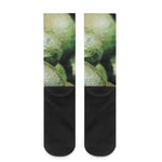 Green Avocado Print Crew Socks