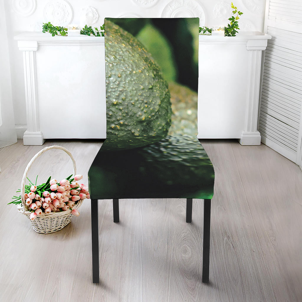 Green Avocado Print Dining Chair Slipcover