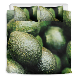 Green Avocado Print Duvet Cover Bedding Set