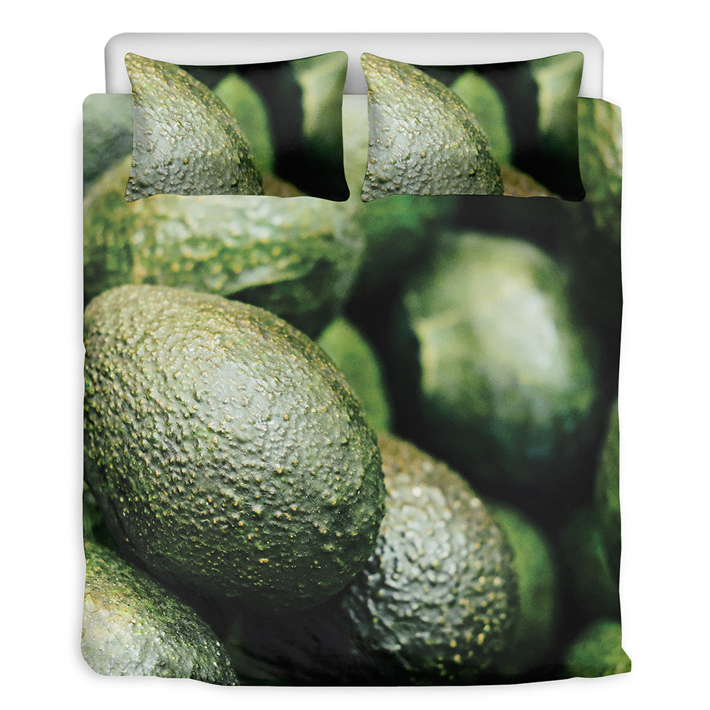 Green Avocado Print Duvet Cover Bedding Set