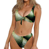 Green Avocado Print Front Bow Tie Bikini