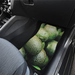 Green Avocado Print Front Car Floor Mats