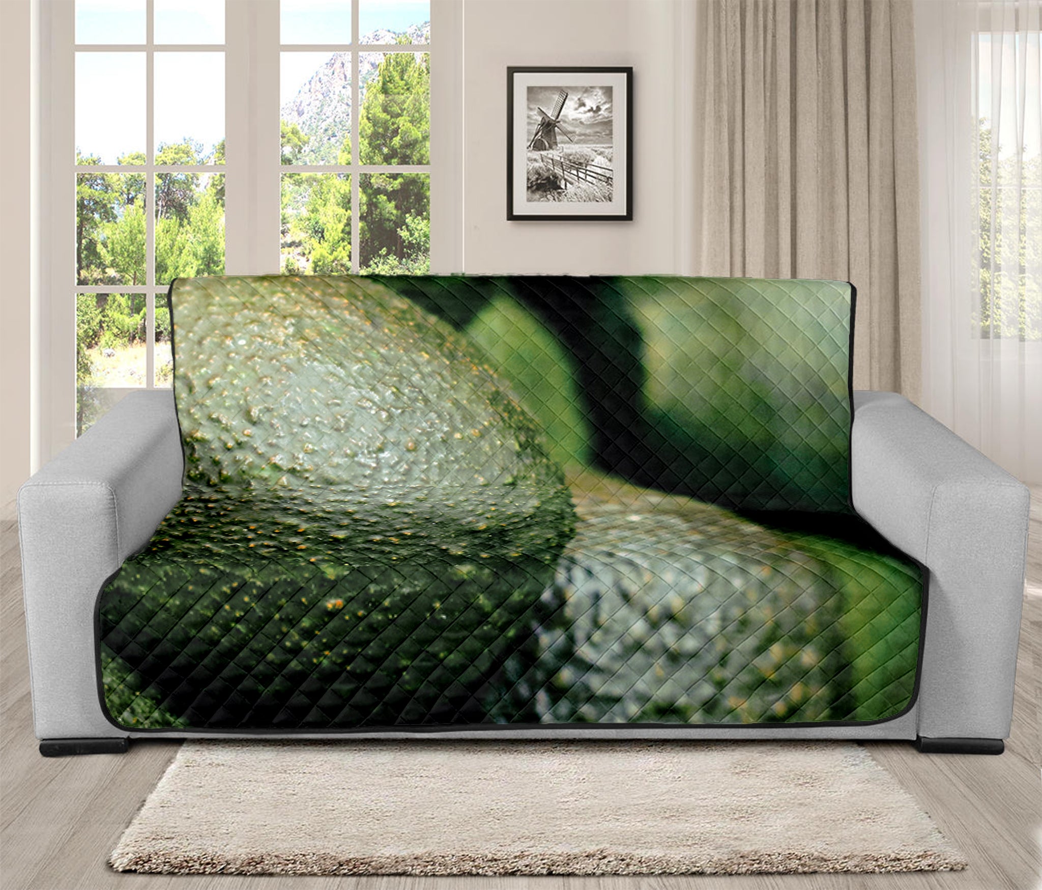 Green Avocado Print Futon Protector