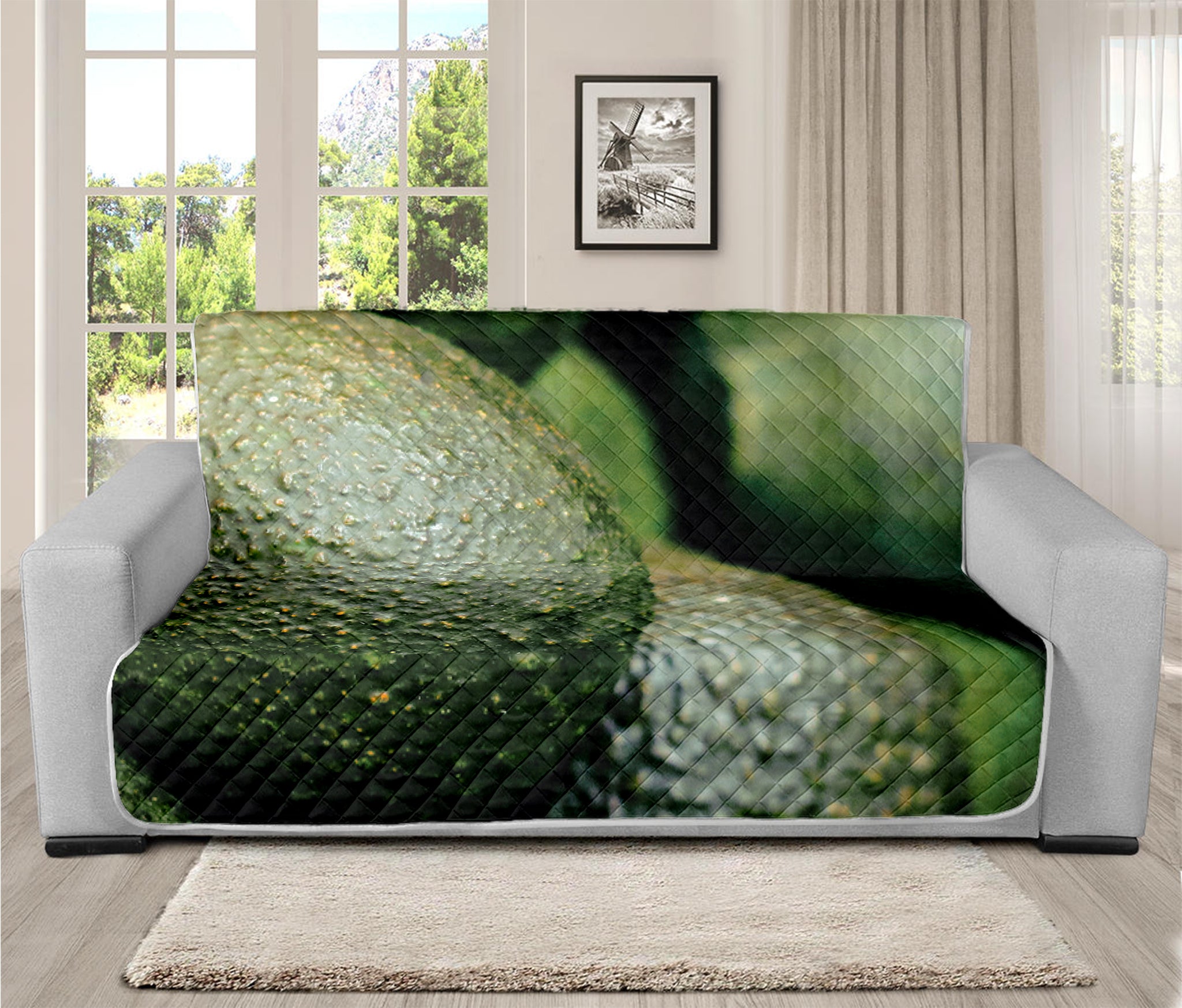 Green Avocado Print Futon Protector