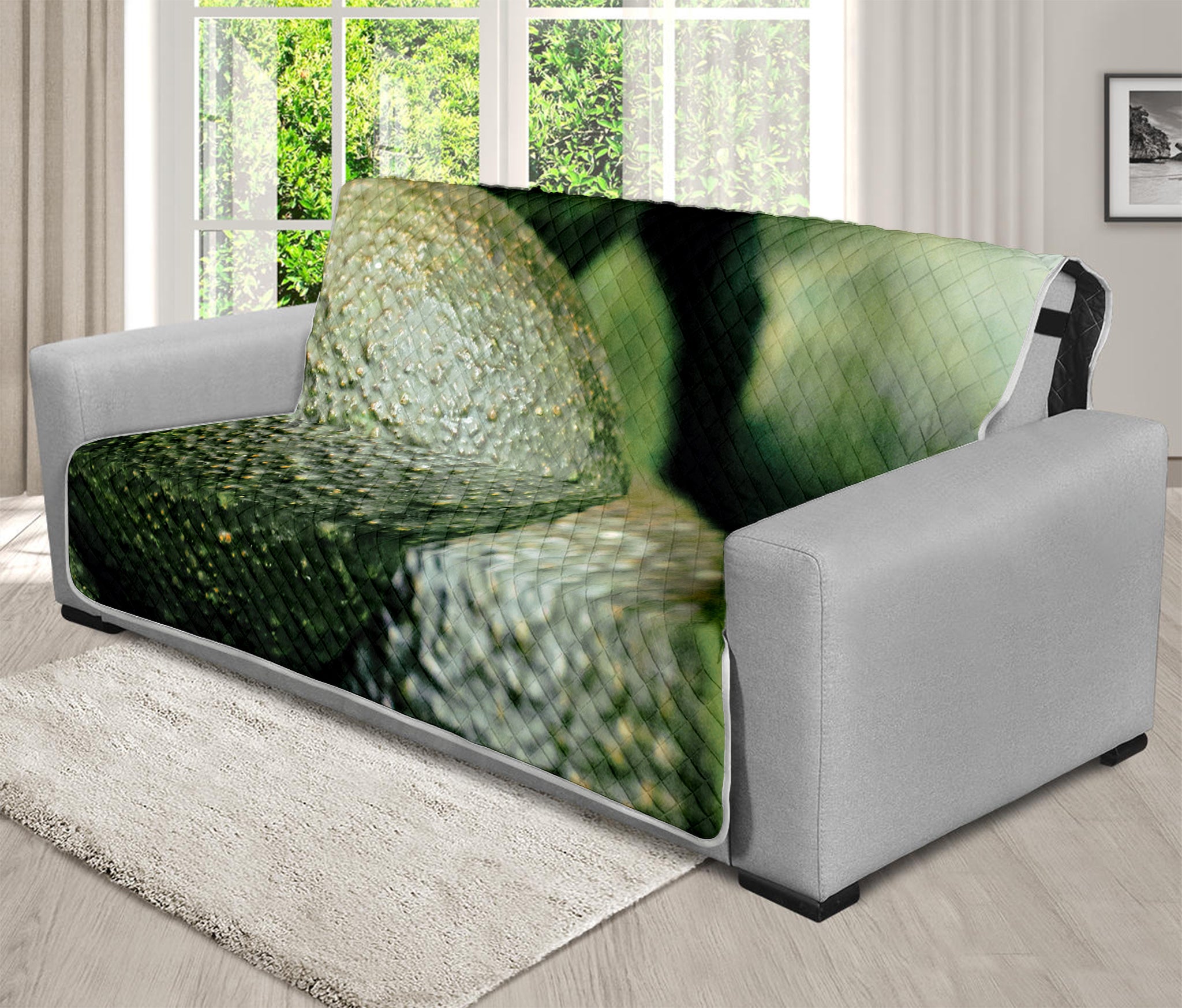 Green Avocado Print Futon Protector