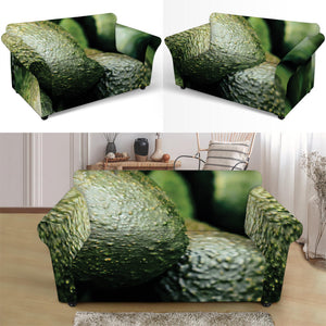 Green Avocado Print Loveseat Slipcover