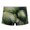 Green Avocado Print Men's Boxer Briefs