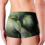 Green Avocado Print Men's Boxer Briefs