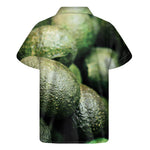 Green Avocado Print Men's Short Sleeve Shirt