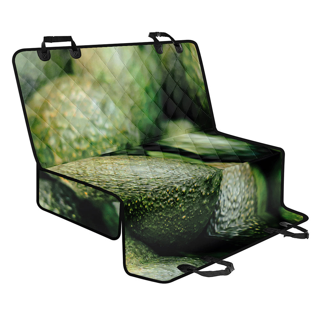 Green Avocado Print Pet Car Back Seat Cover