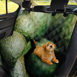 Green Avocado Print Pet Car Back Seat Cover