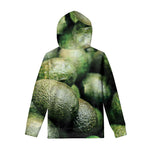 Green Avocado Print Pullover Hoodie