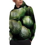 Green Avocado Print Pullover Hoodie