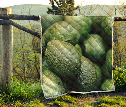 Green Avocado Print Quilt