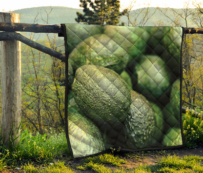 Green Avocado Print Quilt