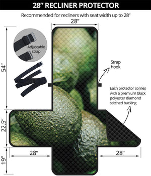 Green Avocado Print Recliner Protector