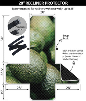 Green Avocado Print Recliner Protector