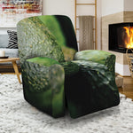 Green Avocado Print Recliner Slipcover