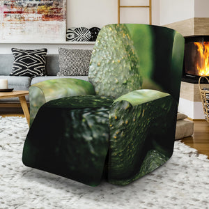 Green Avocado Print Recliner Slipcover