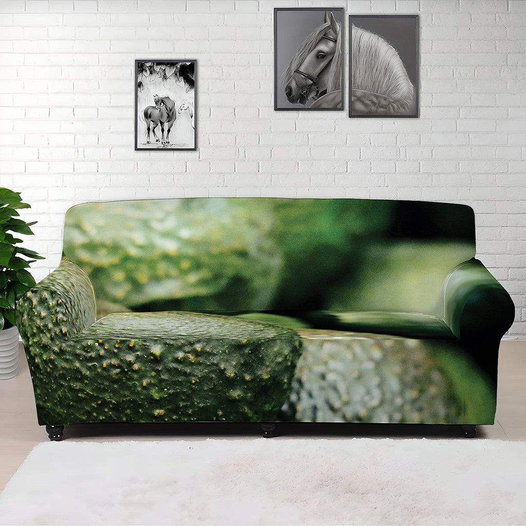 Green Avocado Print Sofa Cover