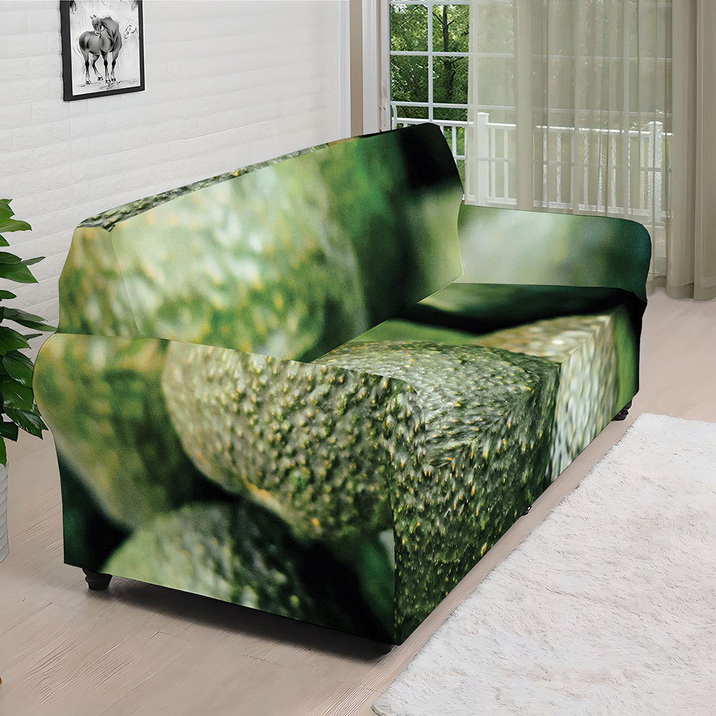 Green Avocado Print Sofa Cover