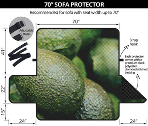 Green Avocado Print Sofa Protector